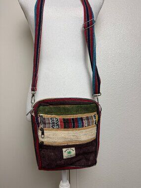 Hippie Festival HEMP Himalayan Crossbody Bag Organizer Unisex